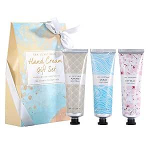 Hand Cream Gift Set, Spa Luxetique 12oz Hand Cream for Women, Cherry Blossom Almond and Ocean Scent Hand Lotion, 4oz x 3pcs, Hand Cream for Rough&Dry Hands, Gift Sets for Women, Birthday Gifts for Her